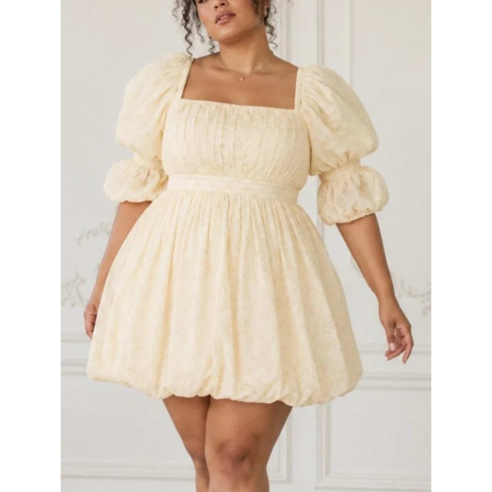 Maison Amory Romance Galore Dress Citrus Grove Bubble Mini NWT 2X
